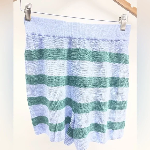 Free People Beach Malibu Striped Sweater Set Blue and Green - Picture 3 of 4